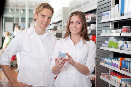 Two Pharmacists Consulting Each Other