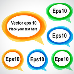 Set of speech bubbles