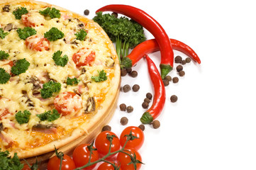 pizza with vegetables