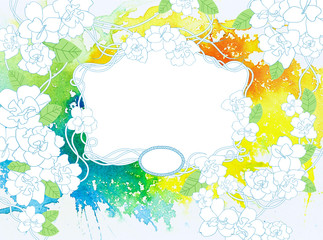 Watercolor floral background