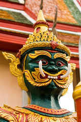 Fototapeta premium Thai art green giant