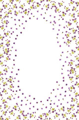 flowers frame in white background