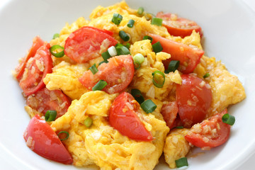 scrambled eggs with tomatoes, chinese food