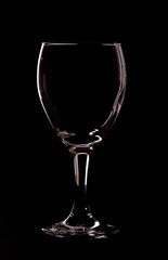 Sillhouette of wine glass