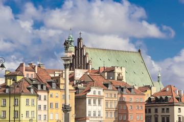Sights of Poland. Warsaw Castle Square. King Sigismund monument