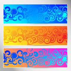 Obraz premium Banner Set Wirbel