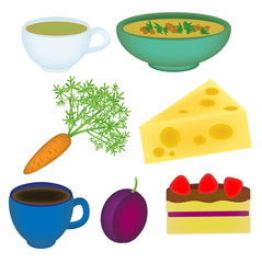 Set of food icons