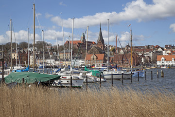 Stadtansicht von Flensburg, Deutschland
