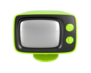 Green retro TV