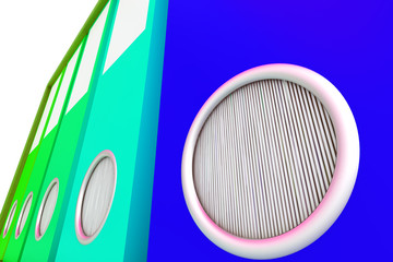 Office folders isolated on white