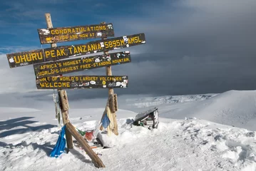 Keuken foto achterwand Kilimanjaro Op de top van Afrika