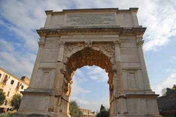 Obraz premium Rome the Arch of Septimius Severus in the Roman Forum