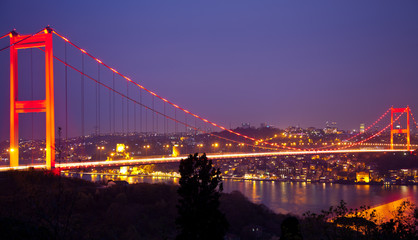 Fatih Sultan Mehmet Bridge at the night 5