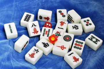 Fototapeta na wymiar Chinese mahjong tiles