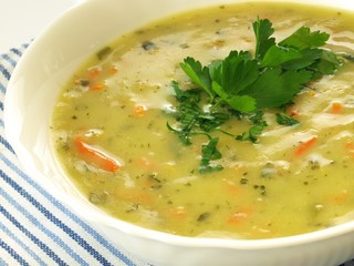Vegetable cream, closeup