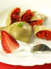 Vegeterian dinner, close up