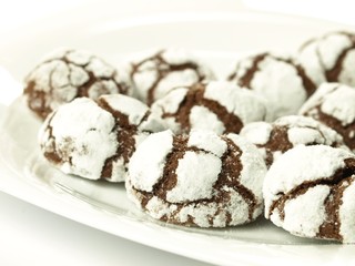 Cracked cookies, isolated