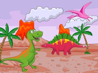 Caricature de dinosaure