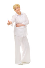 Senior woman isolated