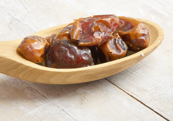 dates  on wood background