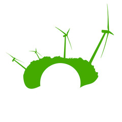 montage éolienne vert