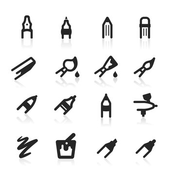 Graphic tools icons set - simple series