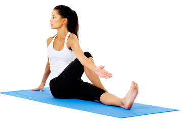 half spinal stwist stretch