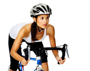 Obraz na płótnie Canvas rowerzysta kobieta
