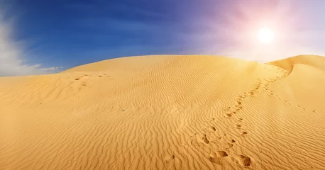 Afwasbaar fotobehang Sand dunes in Sahara © Fyle