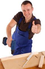 Handwerker mit Daumen hoch