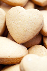 Heart-shaped home made cookies