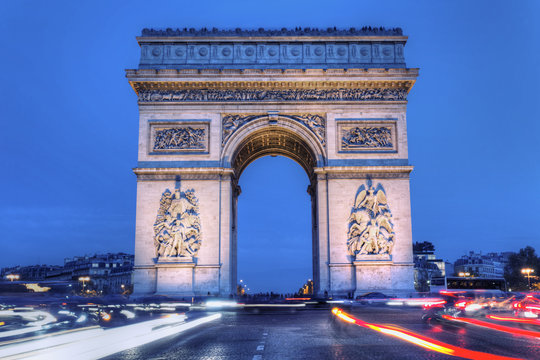 Fototapeta The Arc de Triomphe by night