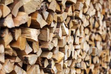Stacked wood