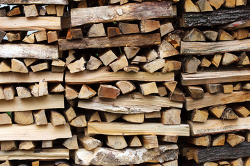 Stacked wood