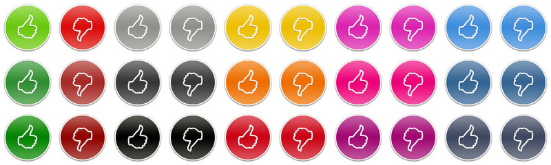 Daumen hoch, runter buttons Sammlung