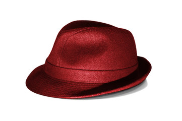 chapeau,feutre,rouge,isolé,images détourées,habillement