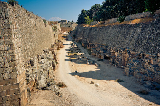 Moat of Grand Master's Palace -  Rhodes Island