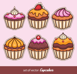 Set of Cupcakes