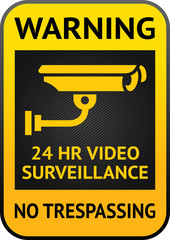Video surveillance label