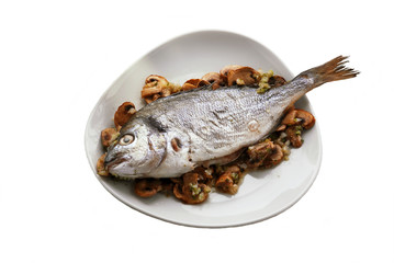 Orata e champinon Gilthead and mushrooms 鳊鱼和蘑菇