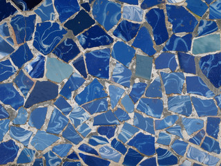 Gaudi Mosaic Tiles - Barcelona, Spain - obrazy, fototapety, plakaty
