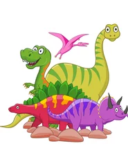 Deurstickers Dinosaurus Dinosaurus tekenfilm