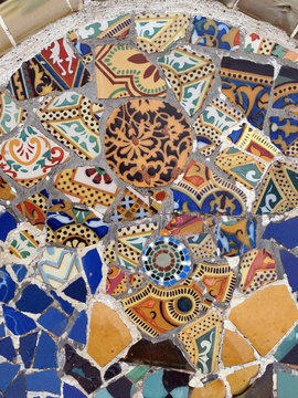 Gaudi Mosaic Tiles - Barcelona, Spain