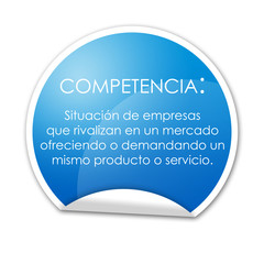 Pegatina definicion COMPENTECIA con reborde