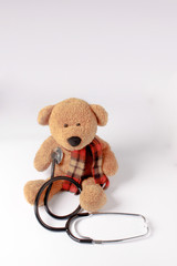Teddy hat Stethoskop