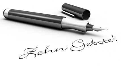 Zehn Gebote - Stift Konzept