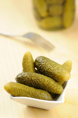 Pickled gherkins