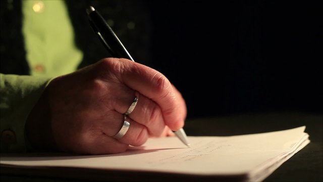 woman writes a letter 2