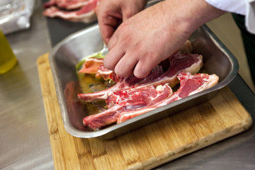 Viande, agneau, boucher, cuisine, aliment, cuisinier