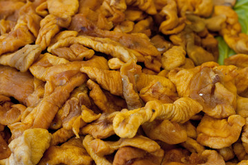 Orejones, frutos secos